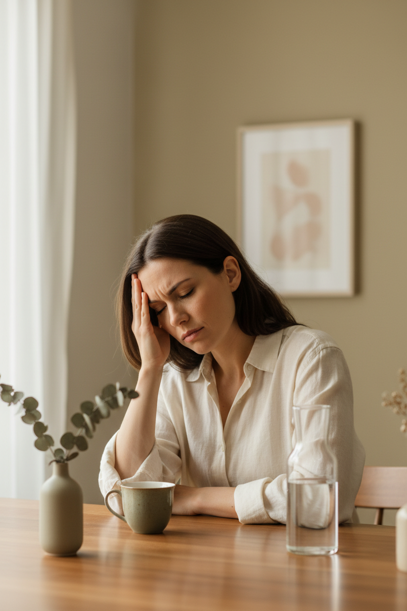 Before - Woman with migraine